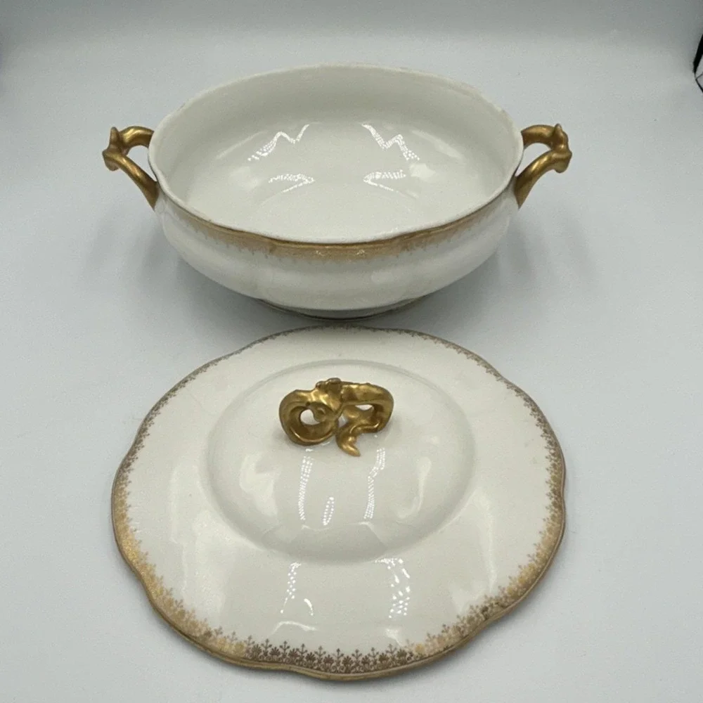 This is a Vintage L. Bernardaud & Co. Limoges porcelain serving dish.